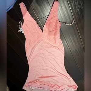 Pink fame and partners dress